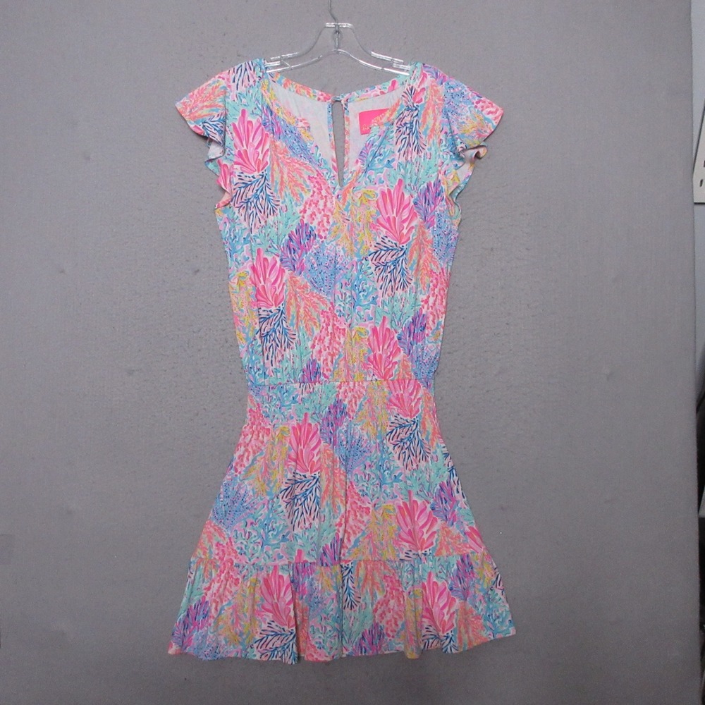 Lilly Pulitzer Dress Romper Ravi Vibrant Splash Dance Mini Resort Tropical Small
